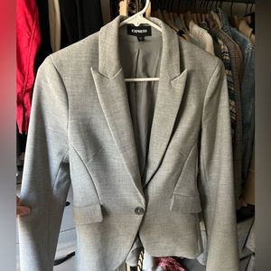 Express Light Gray Blazer